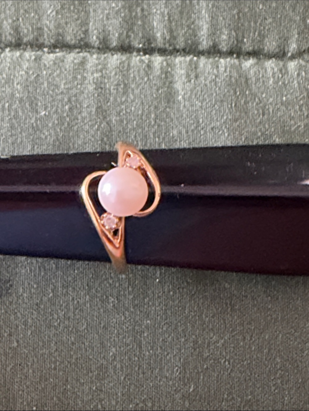 10k Gold Pearl Ring w/Diamond Accents